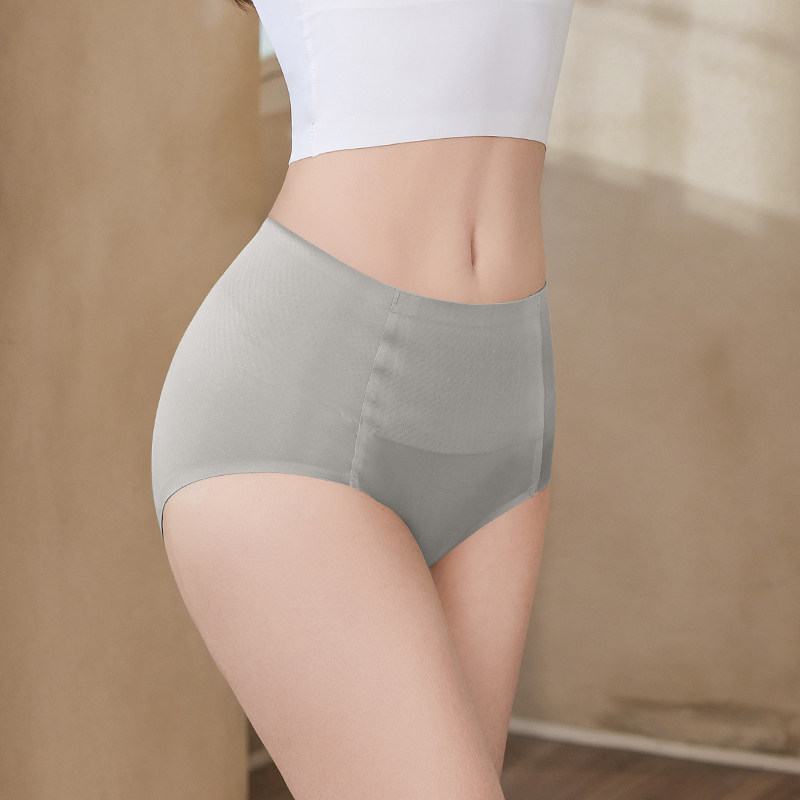 Women's seamless mid-waist tummy control and hip-lifting underwear, powerfully slimming and shaping postpartum waist trainer, thin summer style.
