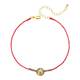 六不散人原创设计老虎头红绳脚链手工编织脚绳镀金夏季女高级足链