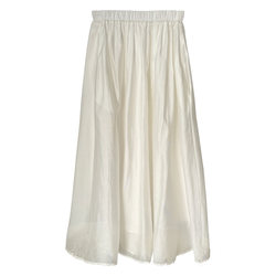 ກະເປົ໋າສີຂາວ draped elegant skirt New high-waisted summer elastic waist versatile A-line slimming mid-length skirt