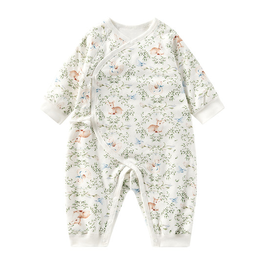Autumn and winter newborn thin quilted butterfly clothing to keep warm and protect belly