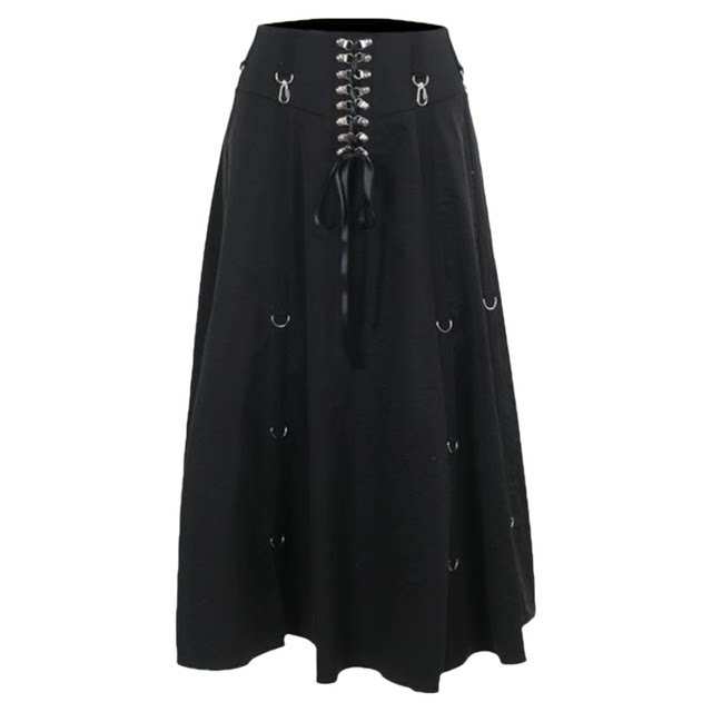 ງານບຸນດົນຕີ subculture skirt skirt ເຕັ້ນລໍາສີດໍາ