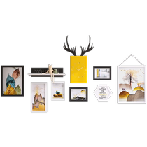 Nordic living room photo wall decoration without punching sofa background wall photo frame hanging wall creative combination photo album photo wall