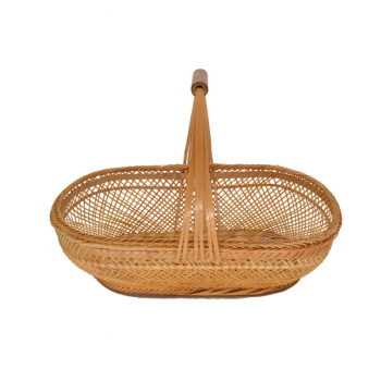 Flower basket succulent plant placement gift decoration bamboo weaving