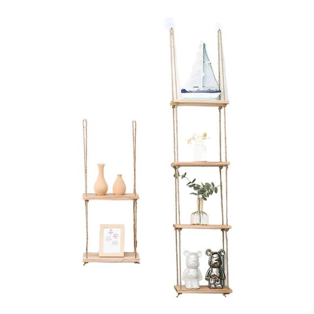 Retro rack storage rack solid wood tea room storage display rack