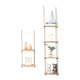 Retro rack storage rack solid wood tea room storage display rack