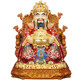 Pure brass back dragon chair, God of Wealth, Buddha statue, home worship, living room, company opening, wealth and treasure decoration ornaments