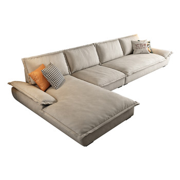 Fasati sailing sofa ປະ ສົມ ປະ ສານ ຕໍາ ແຫນ່ງ Italian ແບບ minimalist lazy ອາ ພາດ ເມັນ ຂະ ຫນາດ ນ້ອຍ fabric ສີ ຄີມ ນັ່ງ ແຈ ເລິກ ກວ້າງ