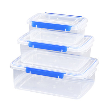 Food-grade rectangular sealed commercial container storage box plastic box ຕູ້ເກັບຮັກສາຕູ້ເຢັນທີ່ມີຝາປິດ