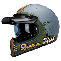 BEASLEY比斯力复古头盔摩托车全盔男夏季巡航哈雷机车骑士拉力盔