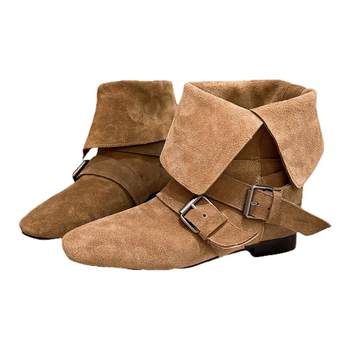 Denim short boots lapel two-wear martin motorcycle boots women's shoes