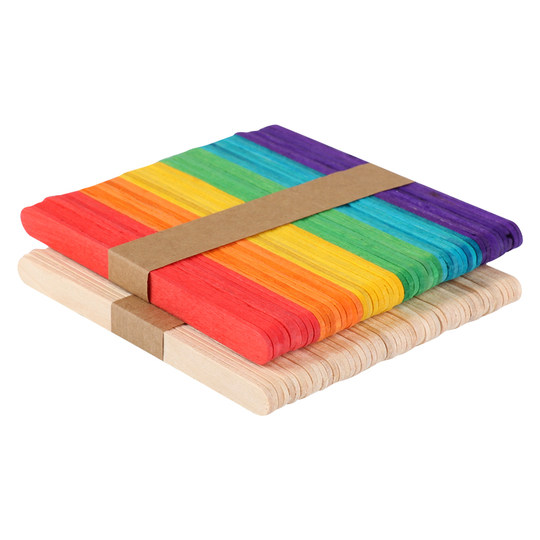 雪糕棒冰棒棍小木棍条木棒木条彩色木板片幼儿园手工制作材料diy