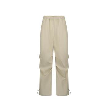 361 woven loose straight breathable work pants for women