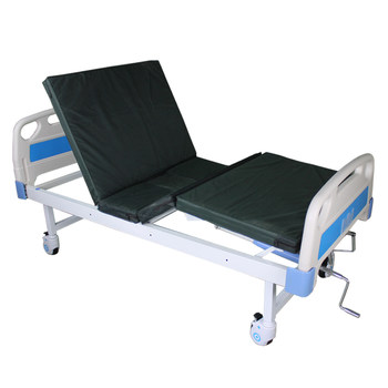 Nursing home ຕຽງນອນທາດເຫຼັກດຽວການດູແລເຮືອນສໍາລັບຄລີນິກຜູ້ສູງອາຍຸ multi-functional lifting infusion bed hand-operated bed rehabilitation bed