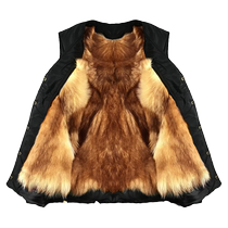 Winter wool vest for middle-aged and elderly people fur one-piece waistcoat genuine sheepskin vest mens warm plus velvet and thickened cotton vest