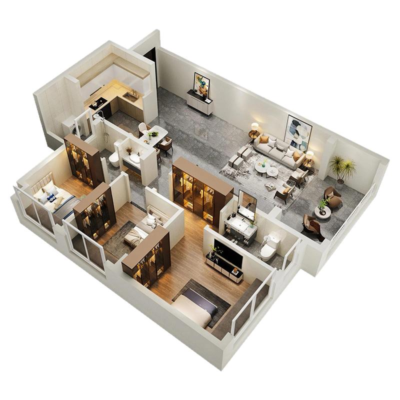 Shanghai decoration all-inclusive company second-hand house old house renovation and renovation new house home decoration whole house construction team renderings