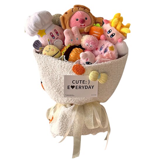 Little beaver doll doll bouquet creative birthday gift cartoon girl heart gives girls girlfriends cute hands and blooming flowers