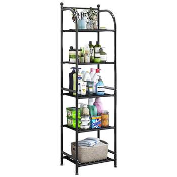 Storage racks are placed in the subway art bathroom corner rack bathroom