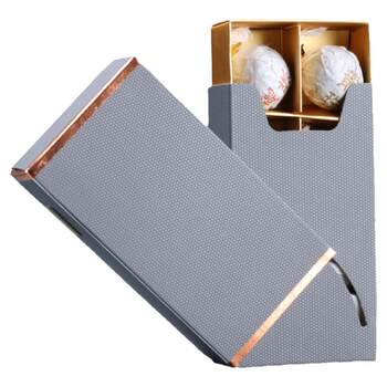Tea packaging box, high-end souvenir, small portable dragon ball, 6 pieces, customizable black tea, rock tea, 2 bubbles, empty gift box