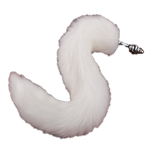 (self-employed) sm fox tail anal plug love interest supplies adult new hand long labead flusher metal trumpet