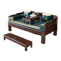 Nanyun new solid wood Luohan bed small apartment living room new Chinese style imitation mahogany sofa bed Zen chaise longue bed