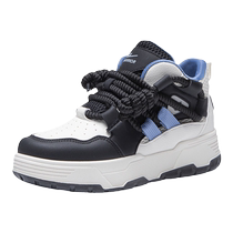 Pull back womens shoes high-top shoes for women 2024 new popular spring and autumn versatile thick-soled shoes womens sports white shoes