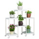 Plastic balcony pothos succulent flower stand with wheels