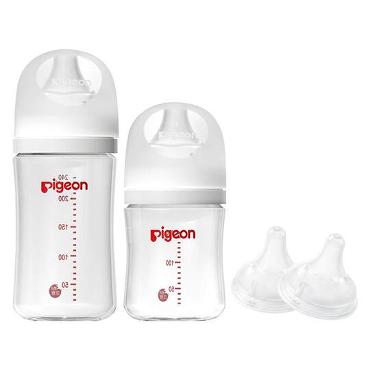 Natural and realistic baby bottle pigeon glass