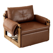 Naizhai Jerseys same style solid wood single lazy sofa foldable dual-purpose multi-functional pull-out sofa bed