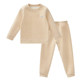 European wool and silk thickened children's autumn clothing set