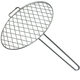 Stainless steel rack round utensils large barbecue net