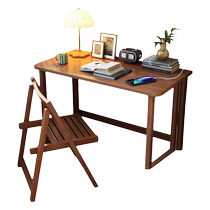 Zhao Jiangshijia solid wood folding desk student writing desk small apartment bedroom study table simple office computer desk