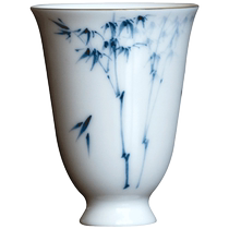 觅己描银手绘风铃闻香杯家用陶瓷品茗杯复古功夫茶具单个专用茶杯