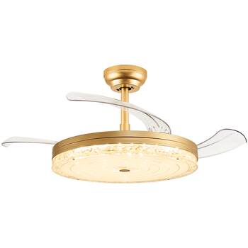 Nvc lighting light luxury fan chandelier living room