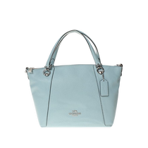 (Self-operated) Second-hand 99 new COACH blue leather womens two-way bag