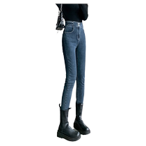 Tangshi Spring and Autumn New Skinny Jeans Womens High Waist Slimming Small Leg Pants Trendy and Versatile Fashion Pants