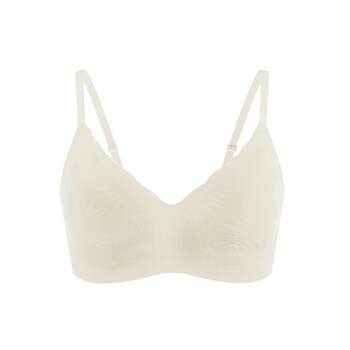 Maniform Cotton Lifestyle No-Size Underwear Women's Thin Invisible Seamless Wire-Free Soft Support Mango Cup Bra