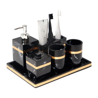 Bathroom light luxury toiletries set crystal fragrance jade