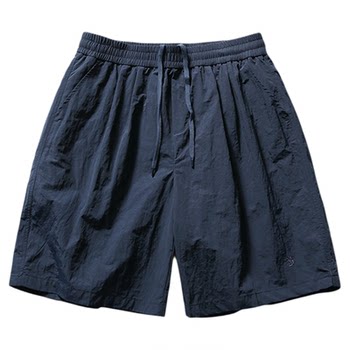 Summer quick-drying breathable loose navy blue shorts for men