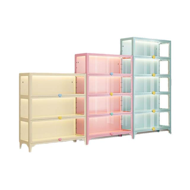 Iron cabinet display cabinet glass door figure cabinet display cabinet
