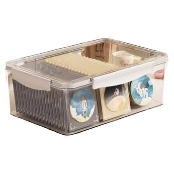 Desktop organization box barji storage box transparent badge display rack mizuli card dustproof box storage box