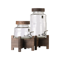 (Self-operated) aderia Japanese original imported wine brewing lead-free glass wine jar with tap household wine jar