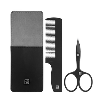 German Zwilling mens grooming care set high-end small scissors anti-static professional hairdressing comb 2-piece set