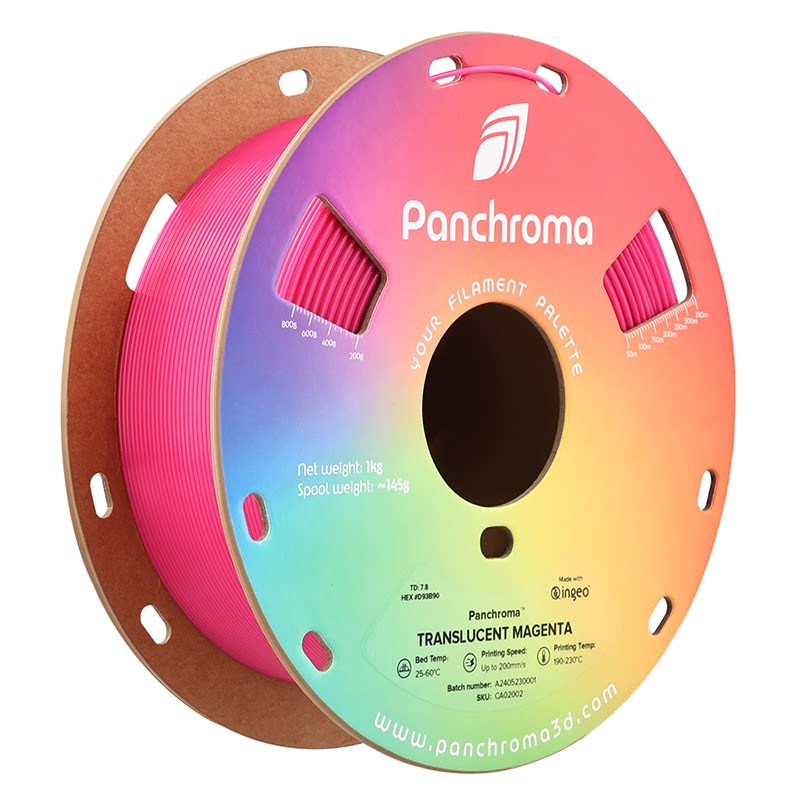 Polymaker Panchroma PLA Cmyk แพ็กผสมโปร่งแสง หลากสี พิมพ์ได้หลายสี ฟิลาเมนต์ผสม PLA ใช้งานร่วมกับ Snapmaker แพ็กผสมสี่สี Cmyk