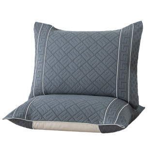 防滑枕巾纯棉一对全棉高档成人吸汗防头油吸汗耐脏可固定枕头巾