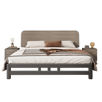 Iron bed modern and simple 1 8 solid wood thickened iron bed double bed for rental room 1 5 dormitory single iron frame bed