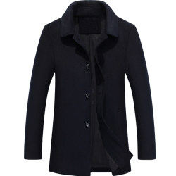 Pierre Cardin woolen coat men's short winter cashmere coat middle-aged and elderly dad woolen woolen jacket thickened