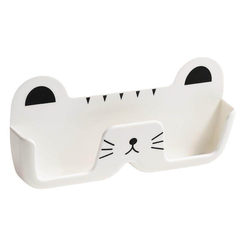 Wall-mounted glasses storage rack without punching holes and no damage to the wall