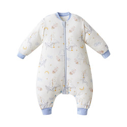 October Crystal Baby Sleeping Bag Spring and Autumn Style Pure Cotton Gauze Baby Anti-Kick Blanket Anti-Startle Anti-Kick Blanket for Autumn and Winter