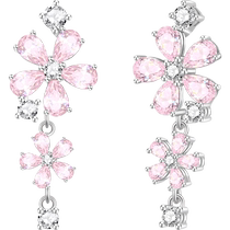 Fanci Fan Qi Silver Jewelry (Peach Blossom Series) Peach Blossom Earrings Womens Light Luxury Niche Fashion Design Earrings