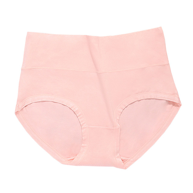4-pack bamboo fiber high waist large-size traceless underwear for women